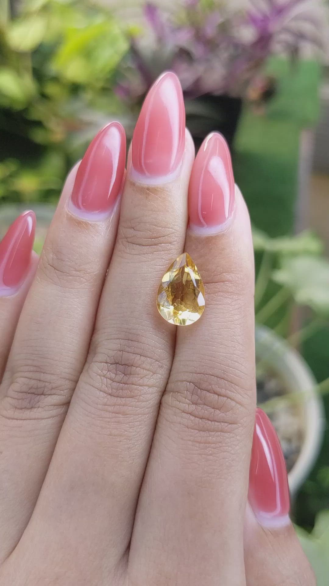 3.22 Ct. Citrine from Brazil Size Video