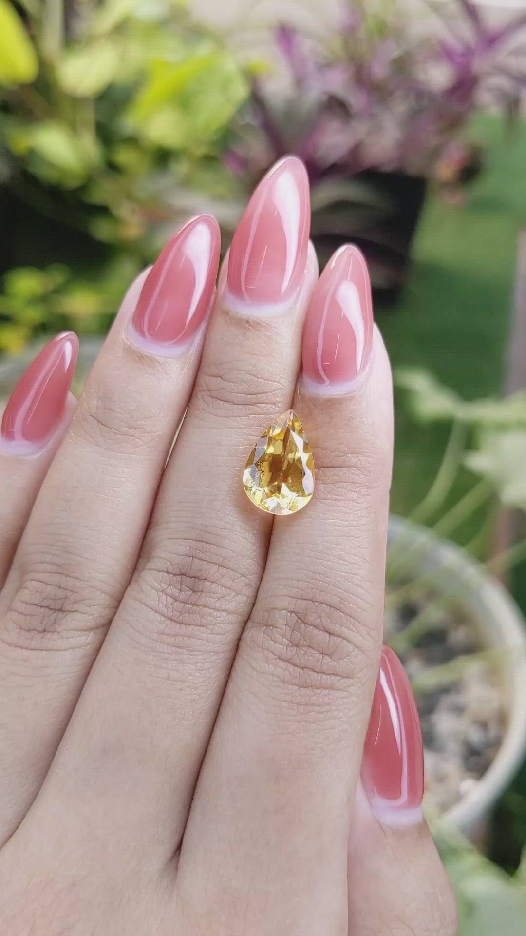 3.00 Ct. Citrine from Brazil Size Video