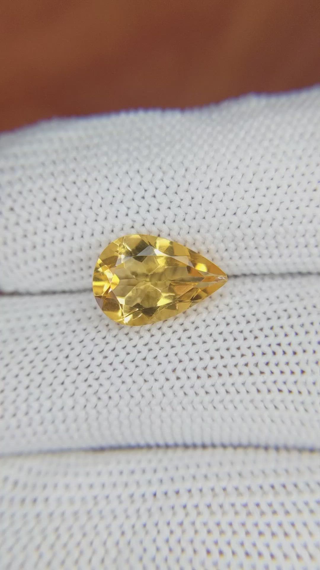 3.00 Ct. Citrine from Brazil Size Video