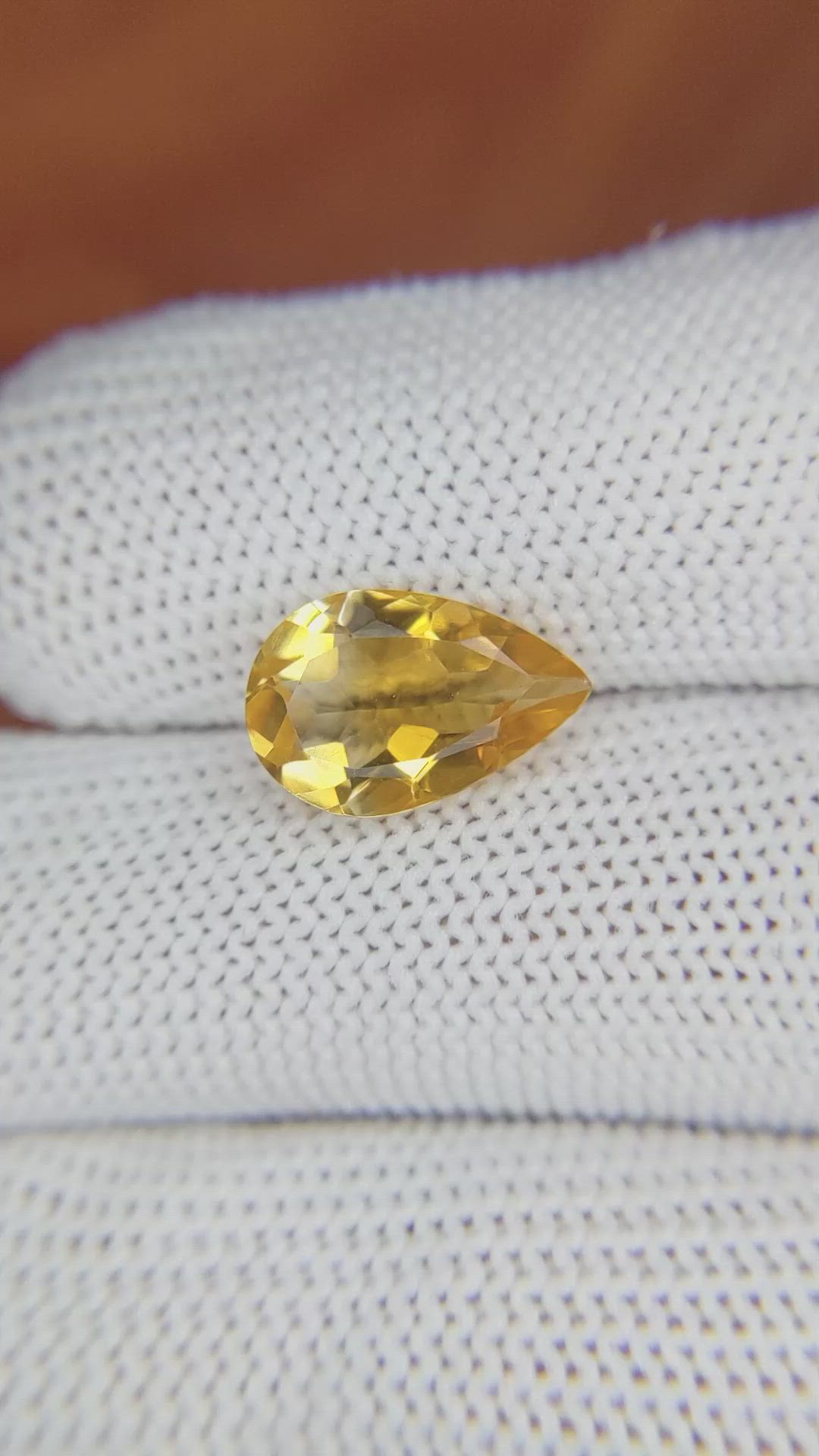 2.85 Ct. Citrine from Brazil Size Video