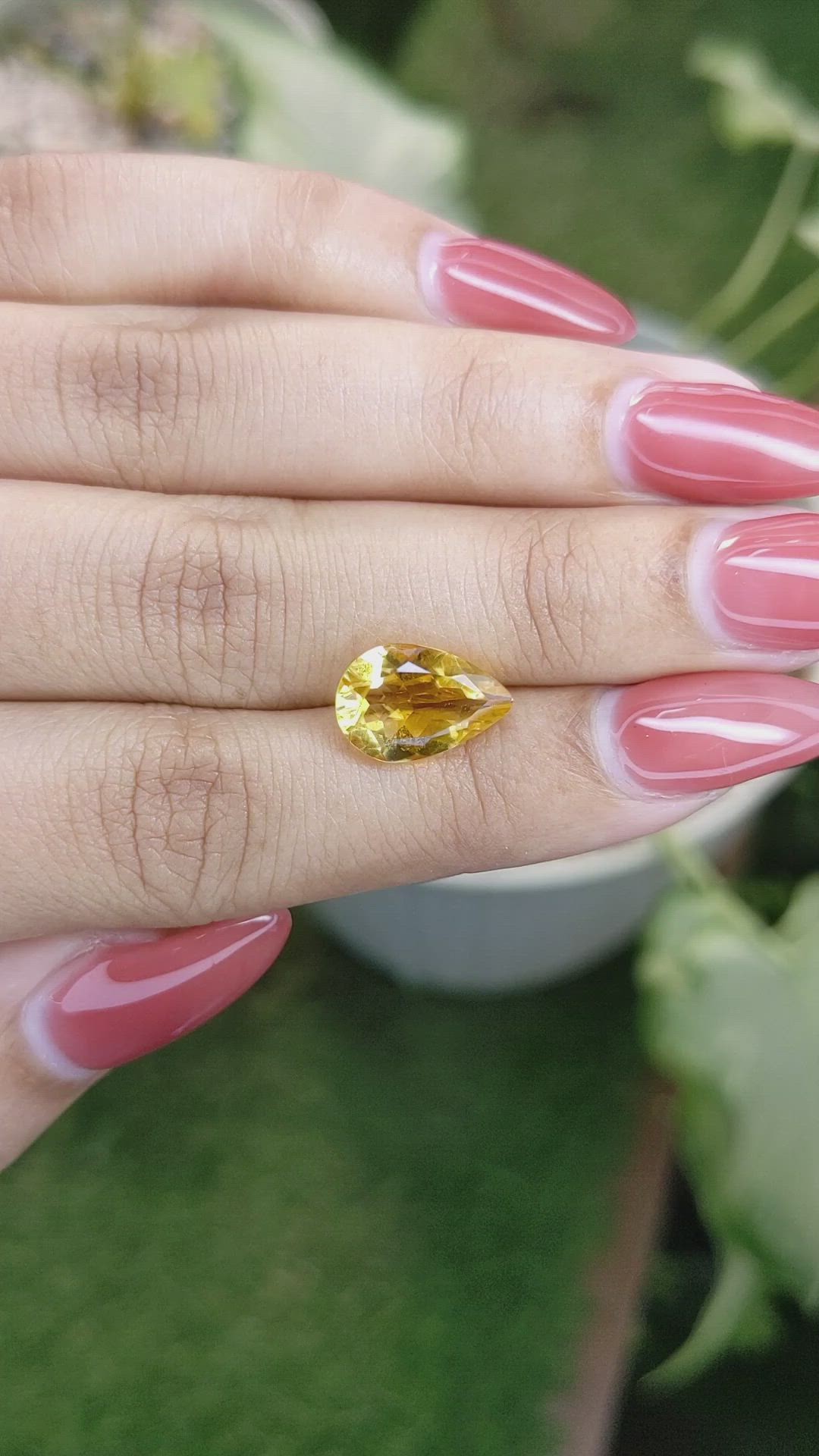2.85 Ct. Citrine from Brazil Size Video