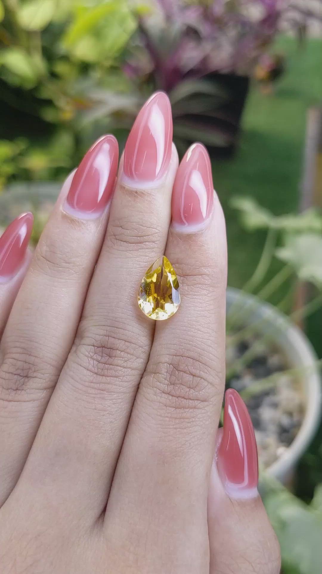 2.85 Ct. Citrine from Brazil Size Video