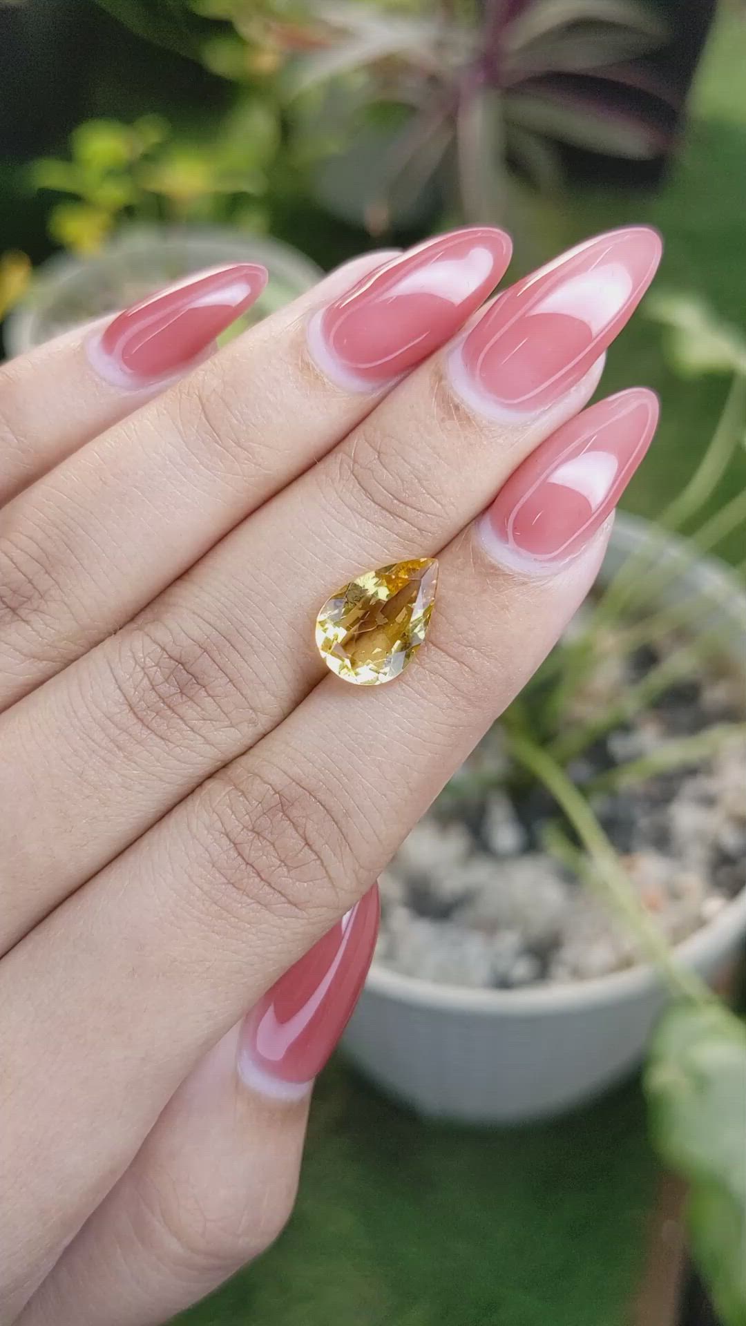2.91 Ct. Citrine from Brazil Size Video