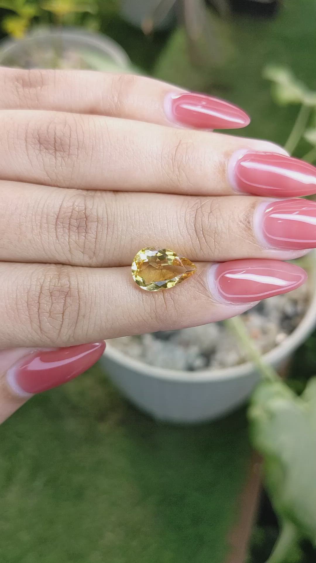 2.91 Ct. Citrine from Brazil Size Video
