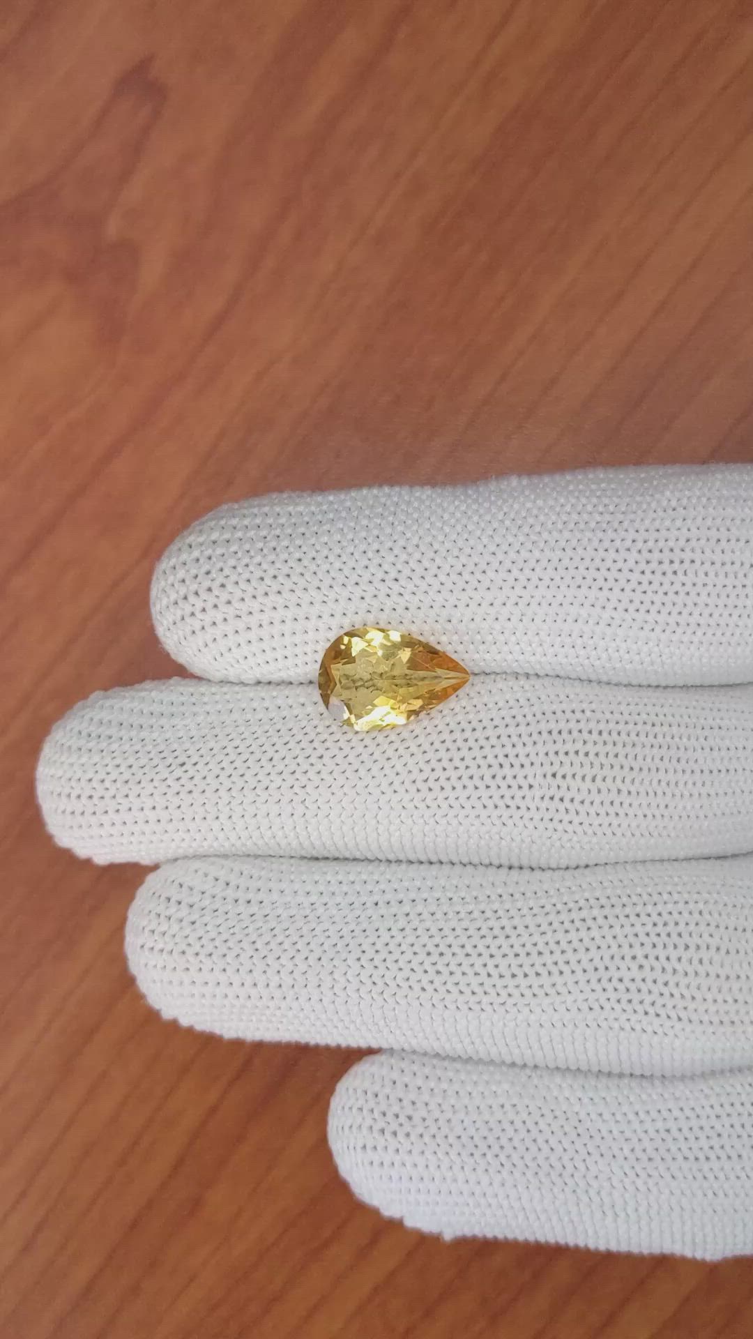 2.91 Ct. Citrine from Brazil Size Video
