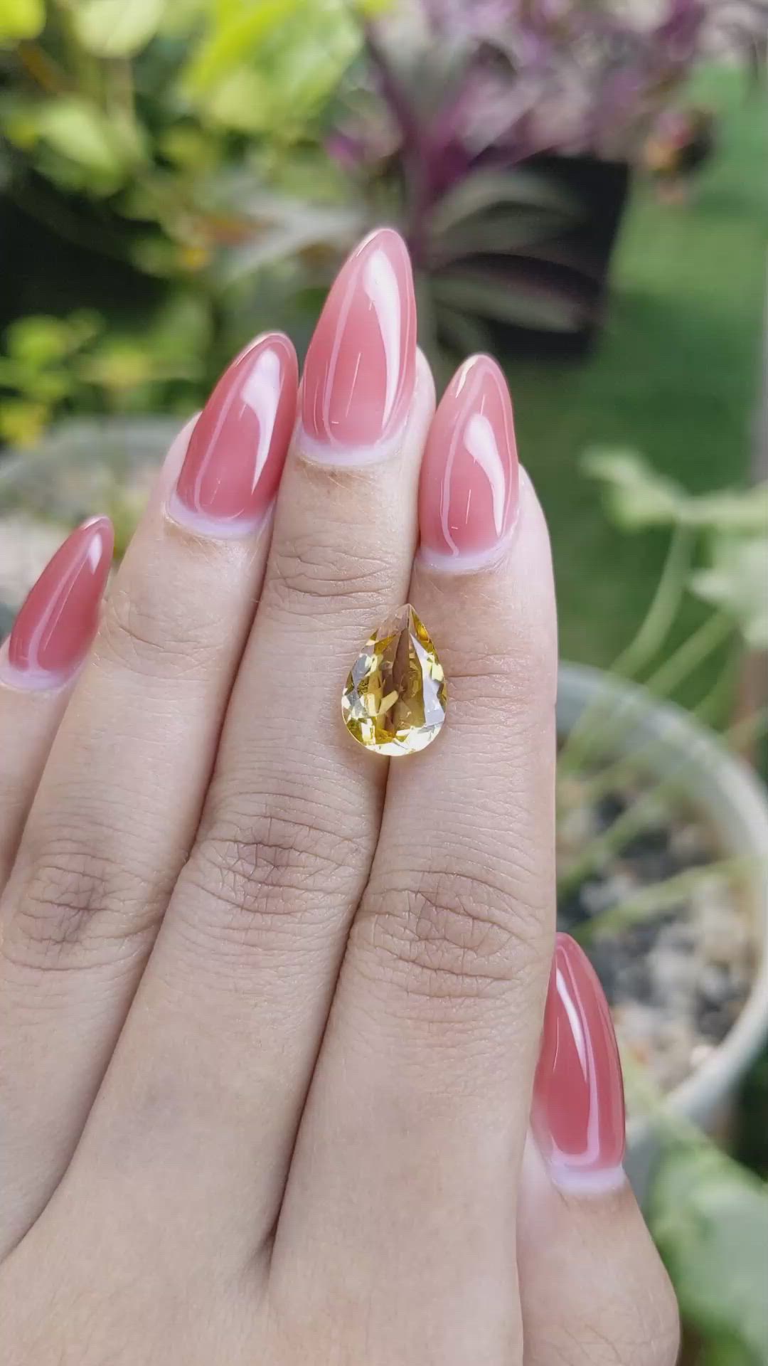 2.91 Ct. Citrine from Brazil Size Video