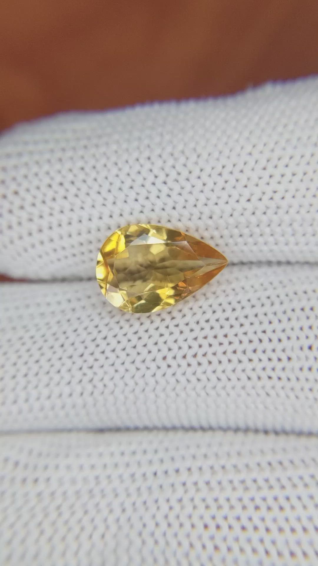 2.91 Ct. Citrine from Brazil Size Video