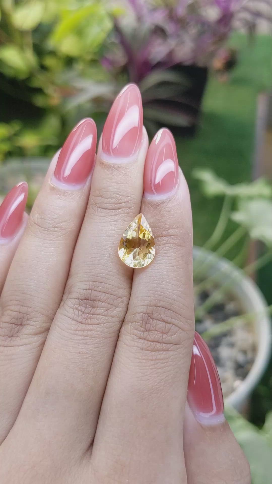 3.20 Ct. Citrine from Brazil Size Video