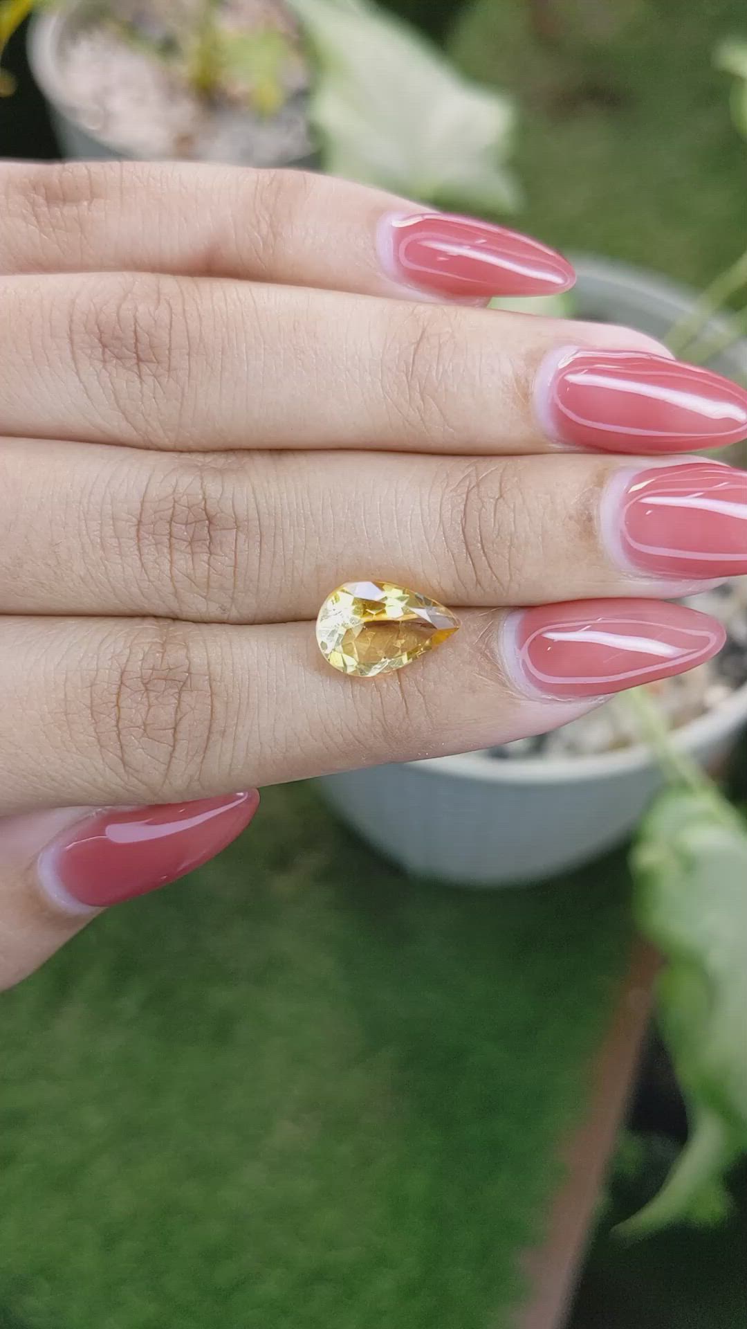 3.20 Ct. Citrine from Brazil Size Video