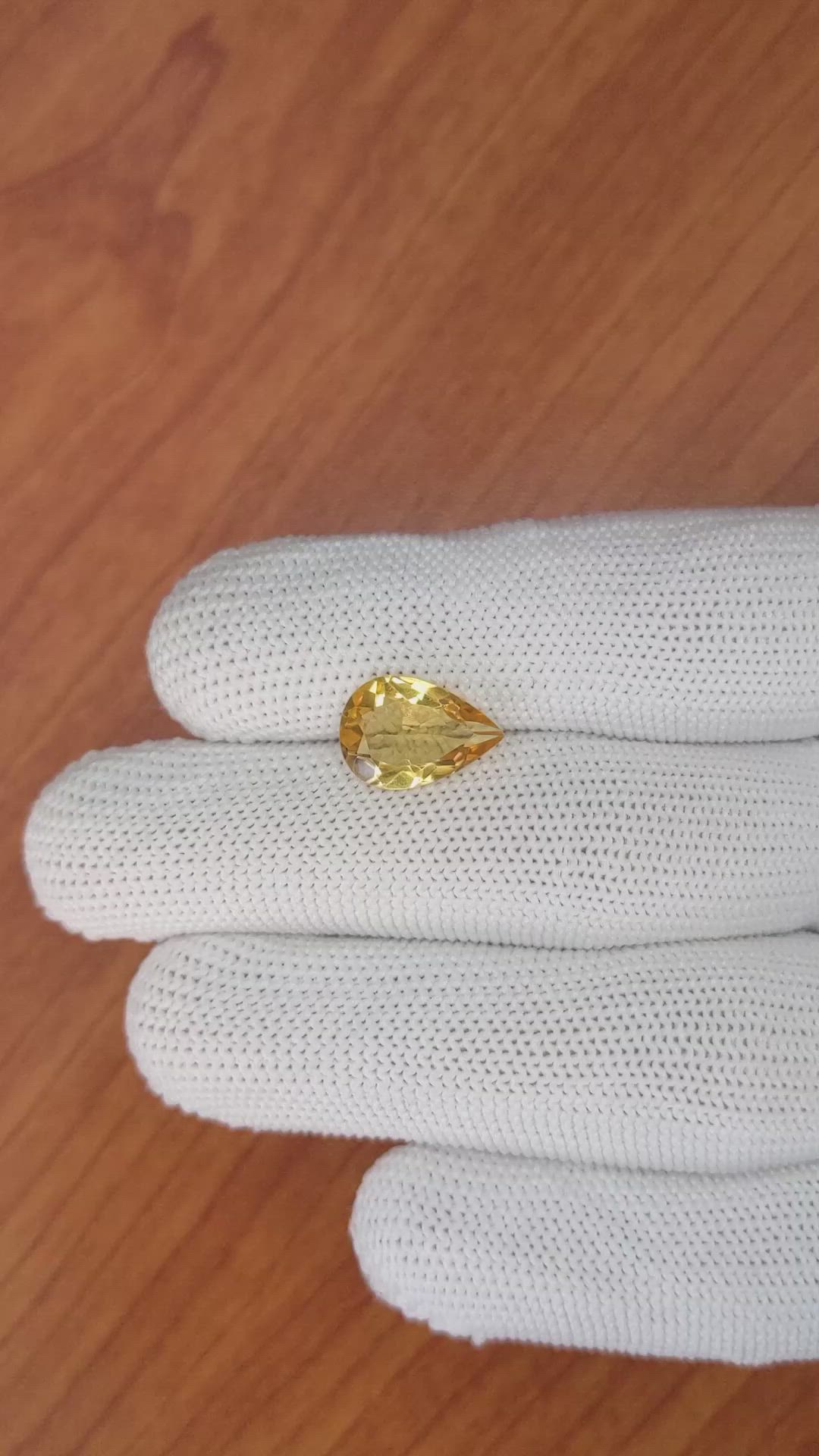 2.94 Ct. Citrine from Brazil Size Video