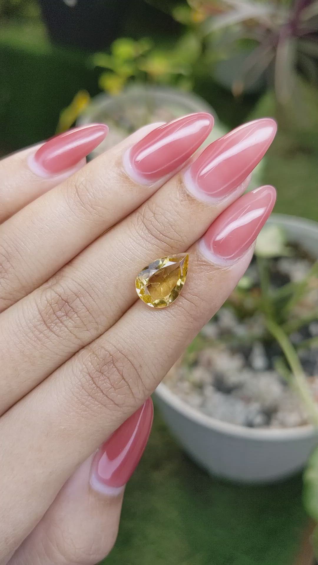 2.94 Ct. Citrine from Brazil Size Video