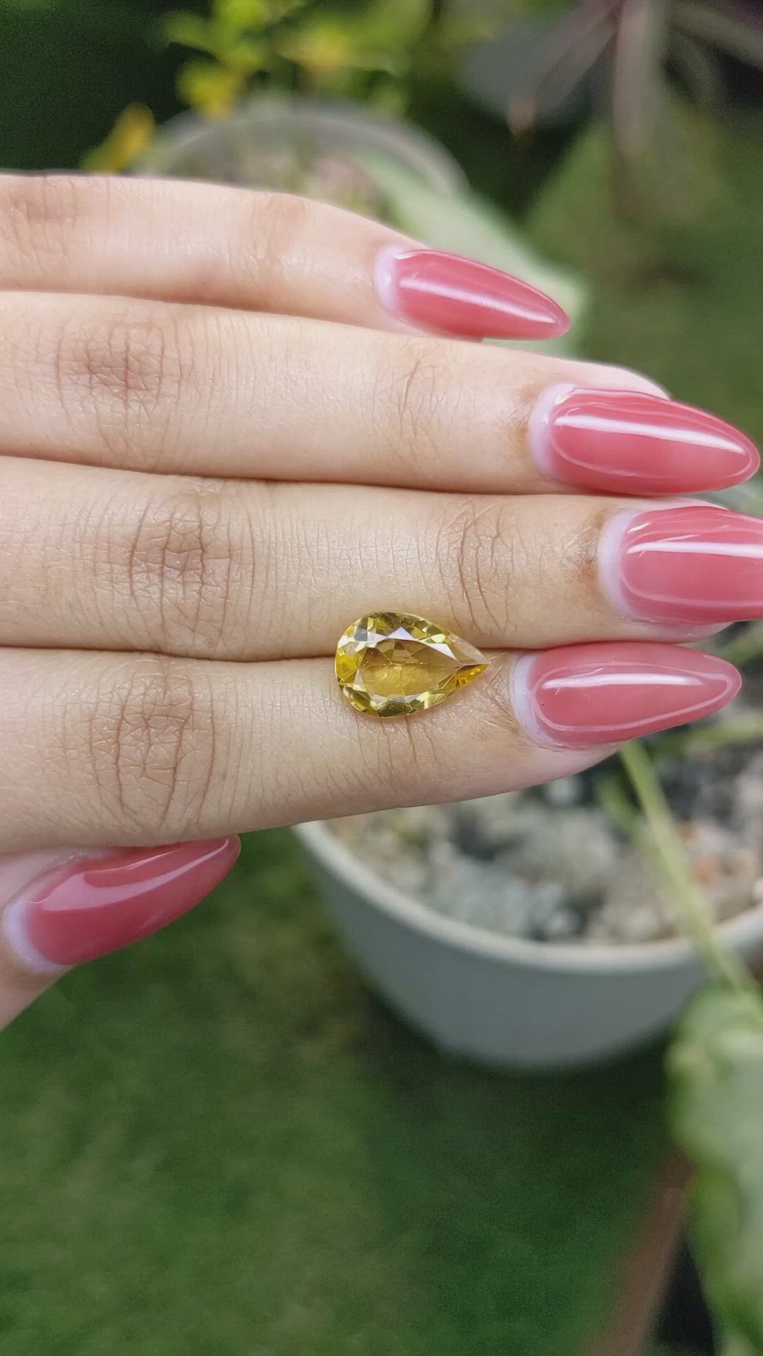 2.94 Ct. Citrine from Brazil Size Video