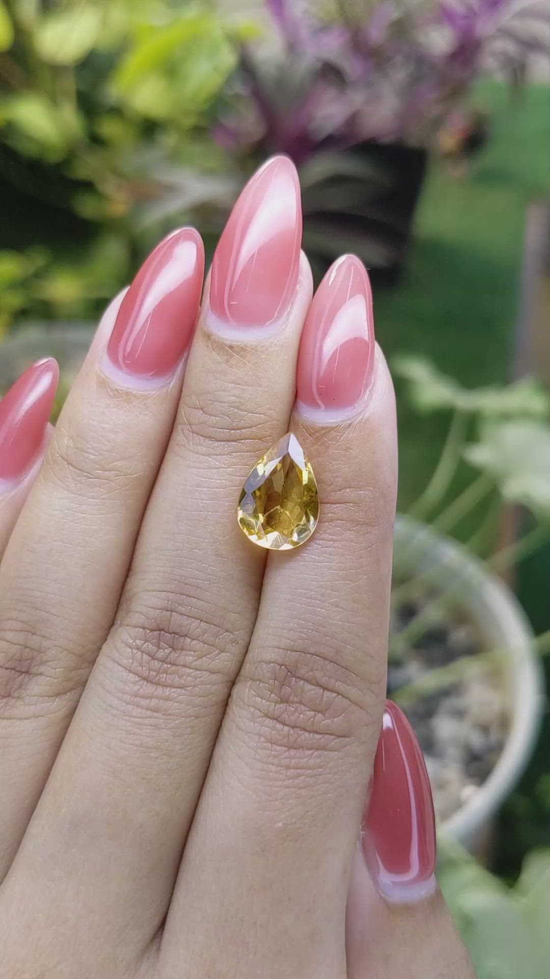 2.94 Ct. Citrine from Brazil Size Video