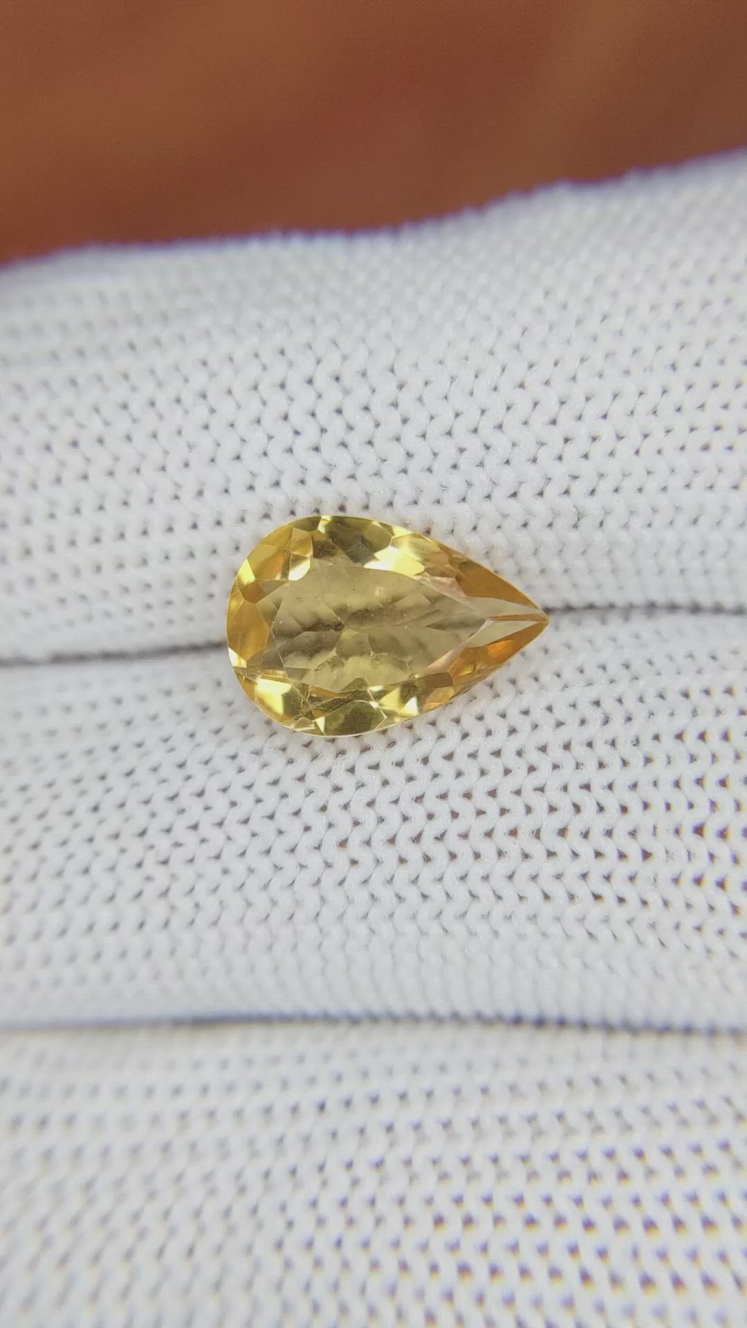 2.94 Ct. Citrine from Brazil Size Video