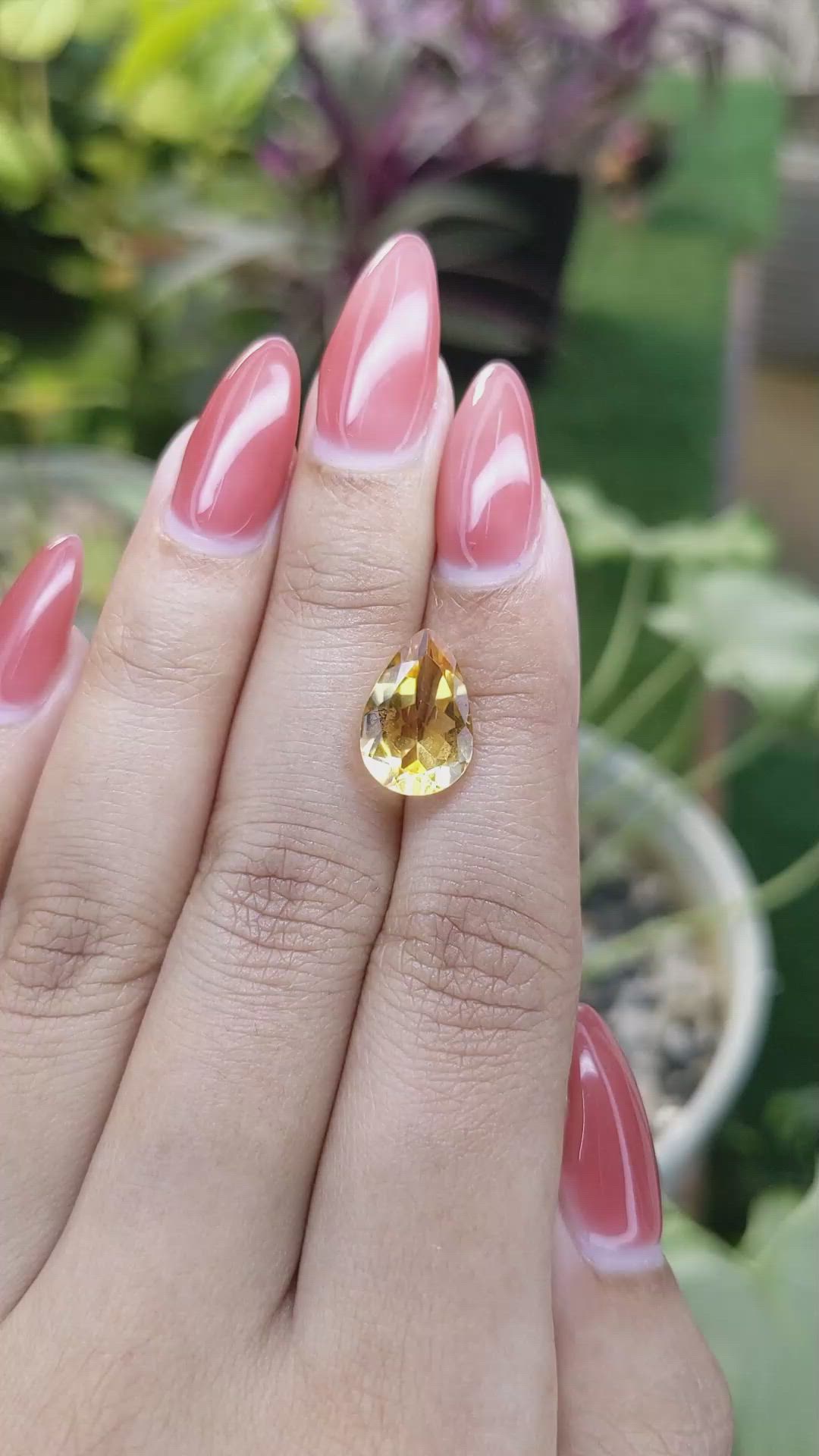3.81 Ct. Citrine from Brazil Size Video