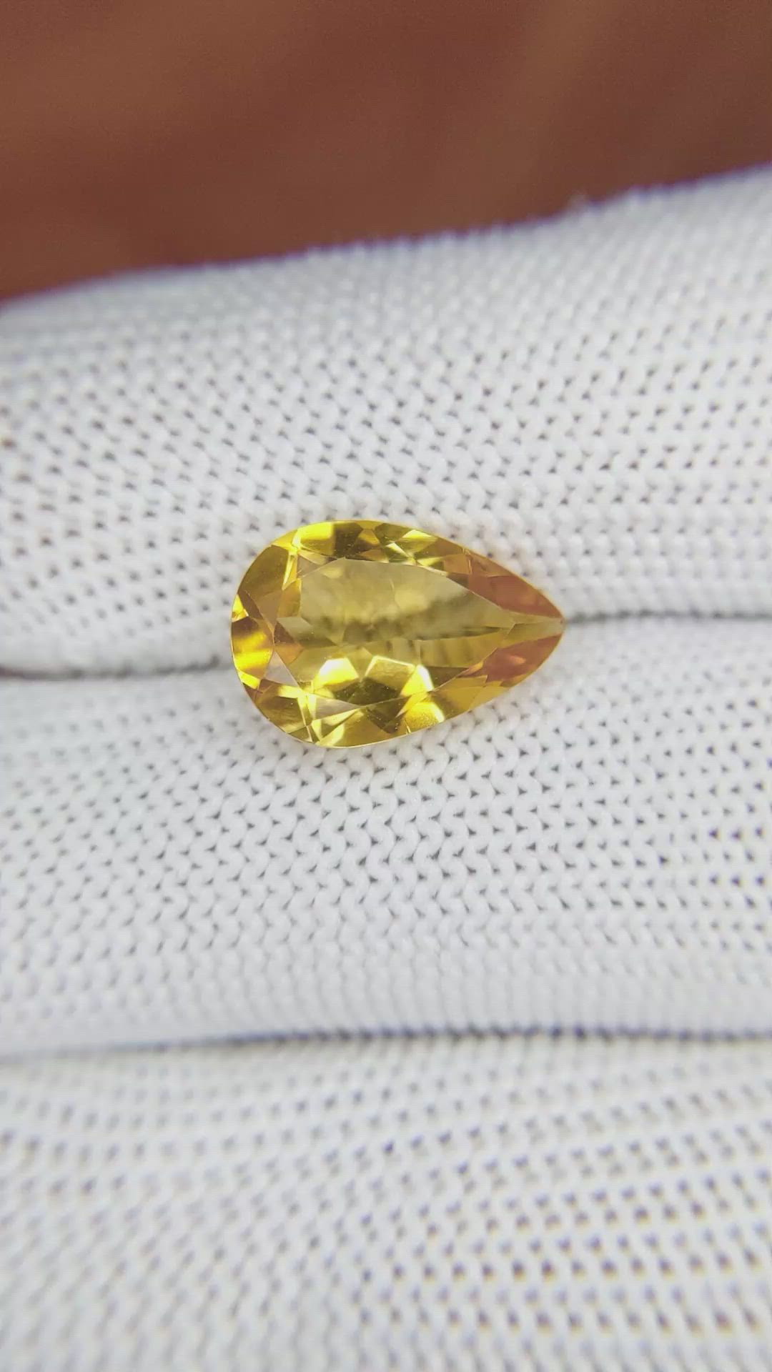 3.81 Ct. Citrine from Brazil Size Video