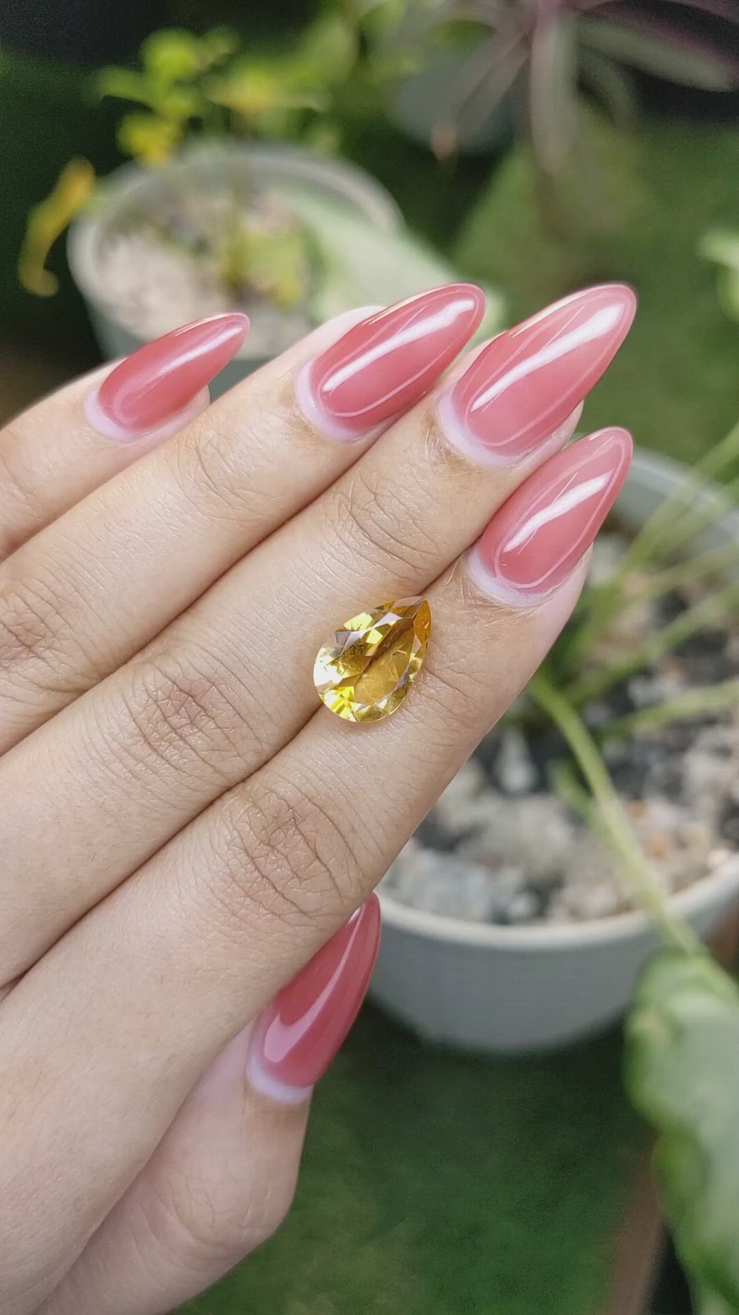 3.81 Ct. Citrine from Brazil Size Video