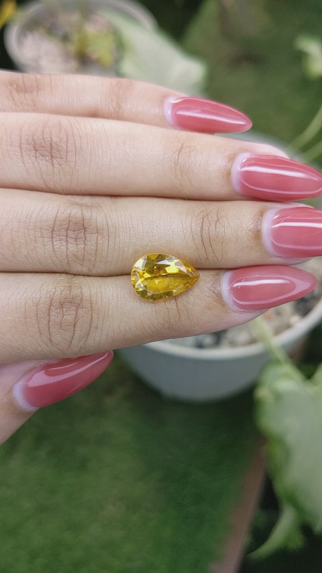 3.81 Ct. Citrine from Brazil Size Video