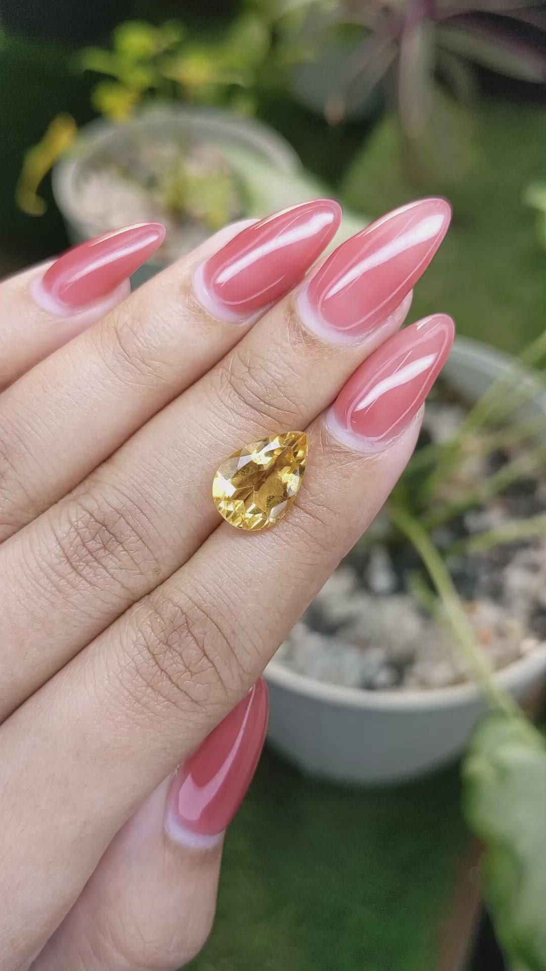 3.85 Ct. Citrine from Brazil Size Video
