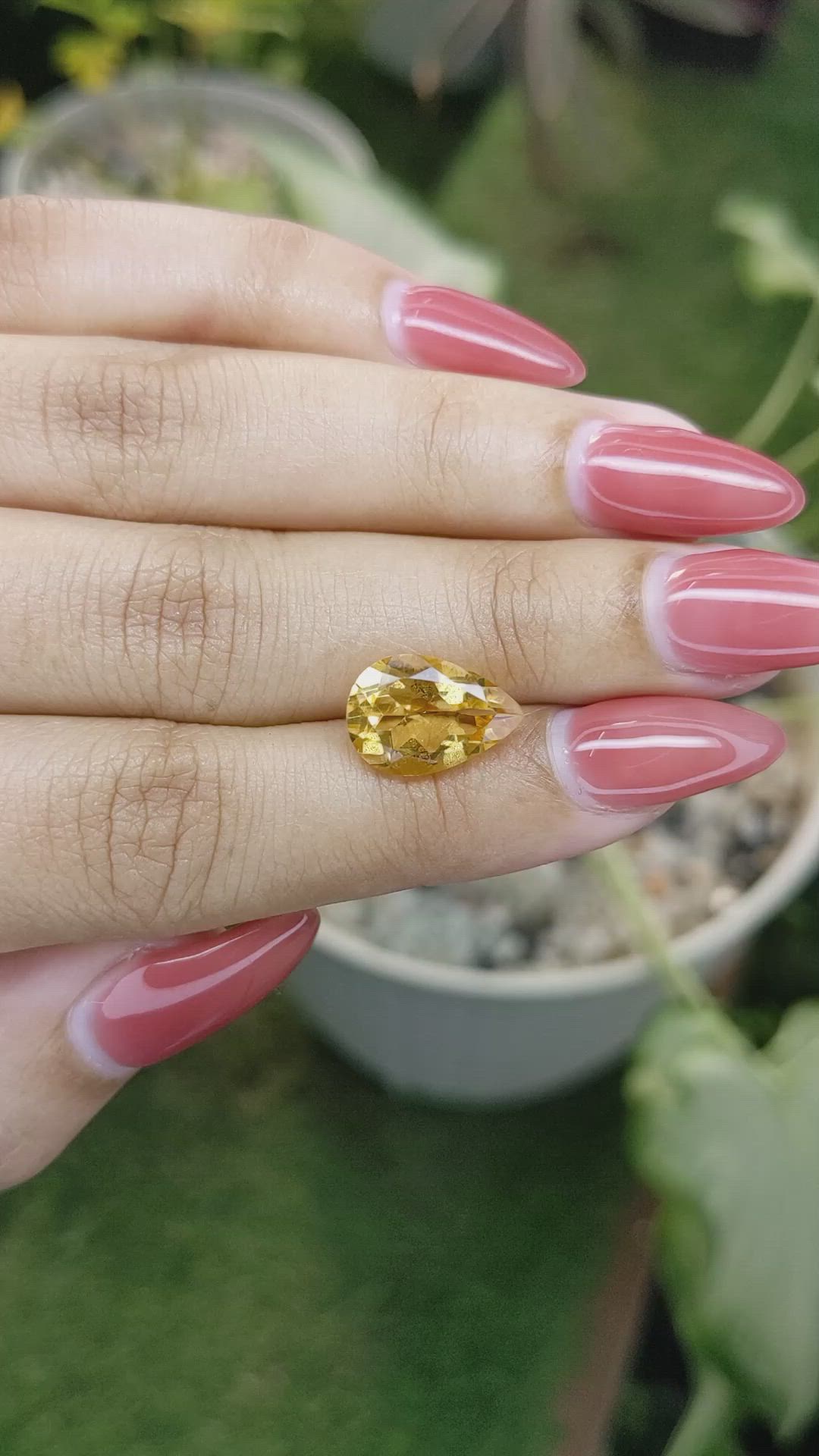 3.85 Ct. Citrine from Brazil Size Video