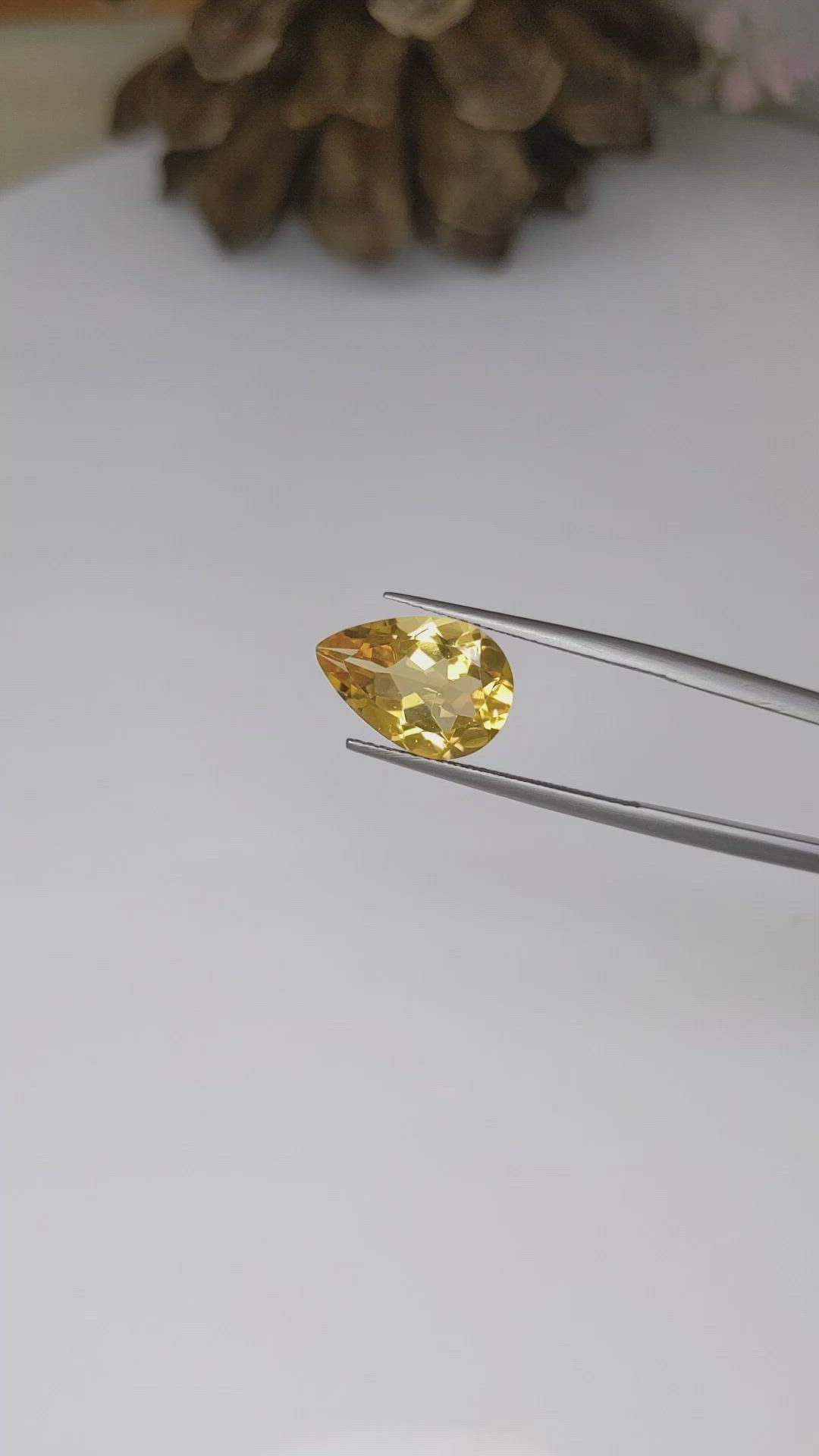 3.85 Ct. Citrine from Brazil Size Video
