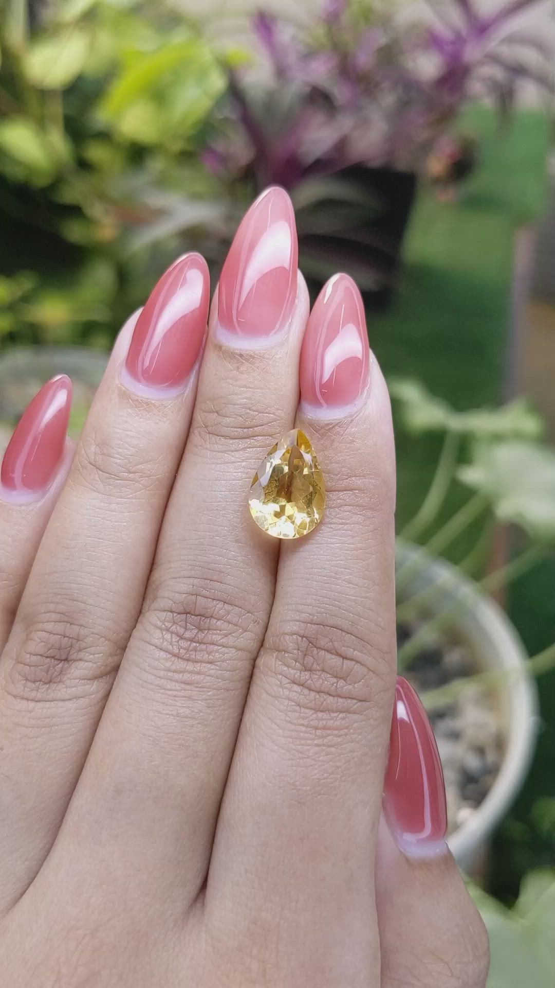 3.85 Ct. Citrine from Brazil Size Video
