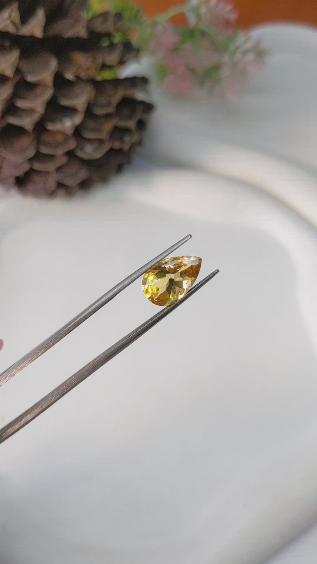 3.80 Ct. Citrine from Brazil Size Video