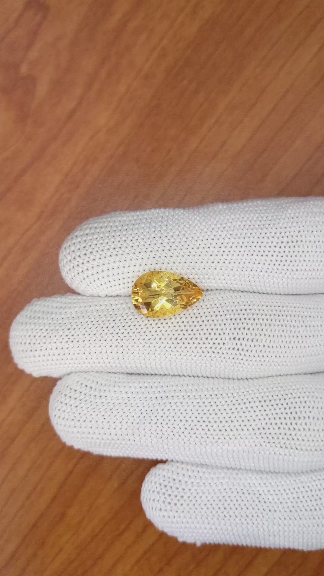 3.80 Ct. Citrine from Brazil Size Video