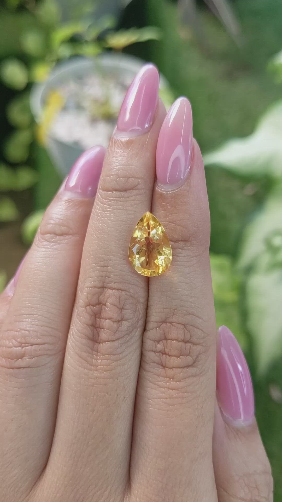 3.80 Ct. Citrine from Brazil Size Video