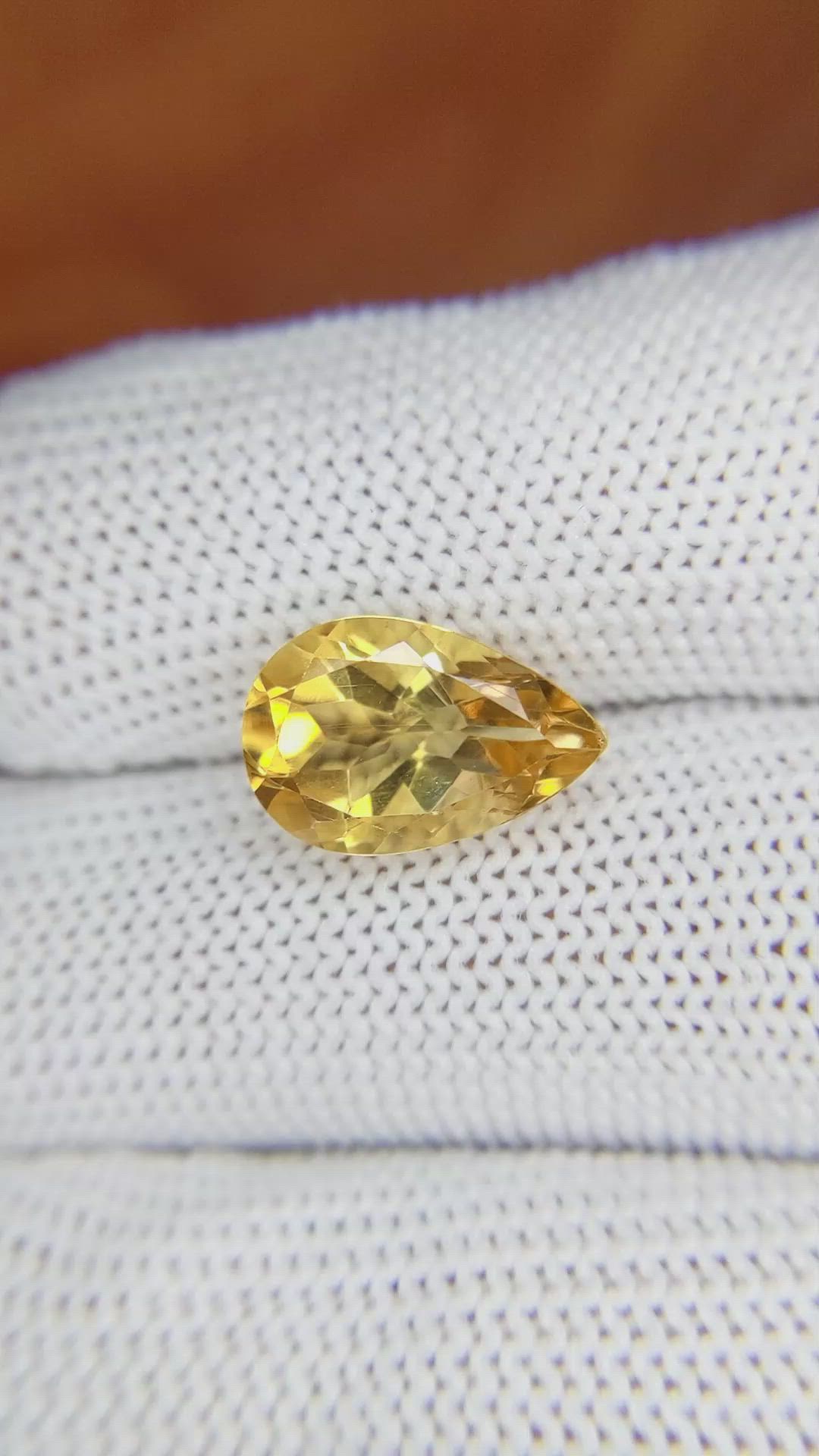 3.80 Ct. Citrine from Brazil Size Video