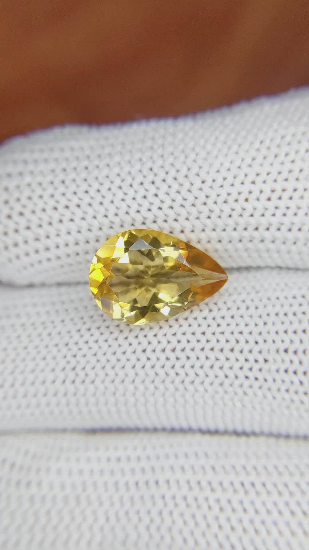3.97 Ct. Citrine from Brazil Size Video