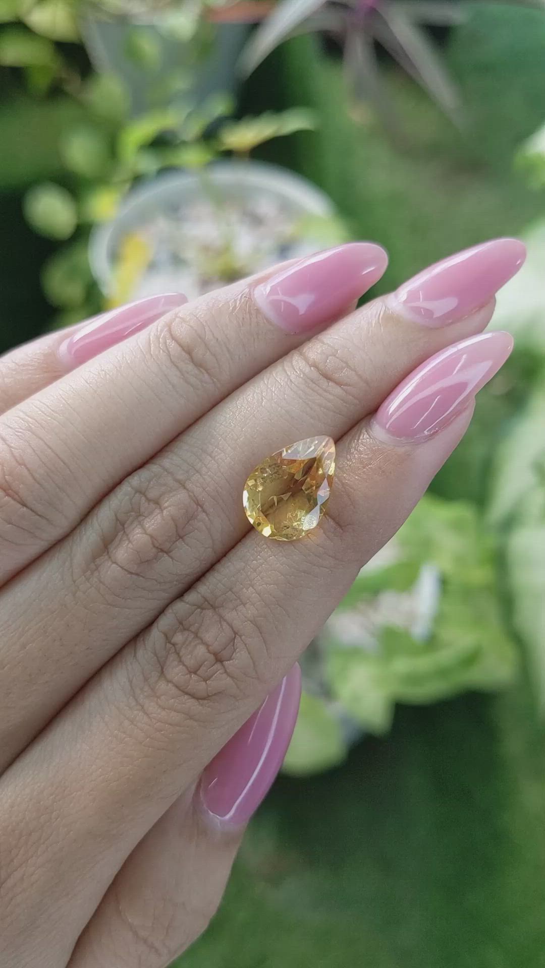 3.97 Ct. Citrine from Brazil Size Video