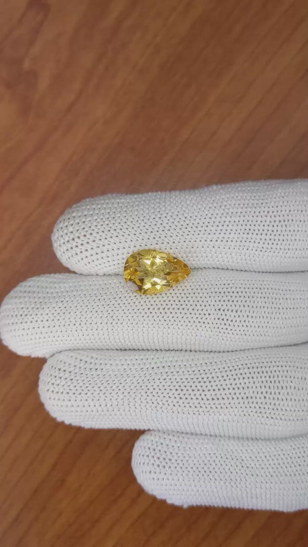 3.47 Ct. Citrine from Brazil Size Video