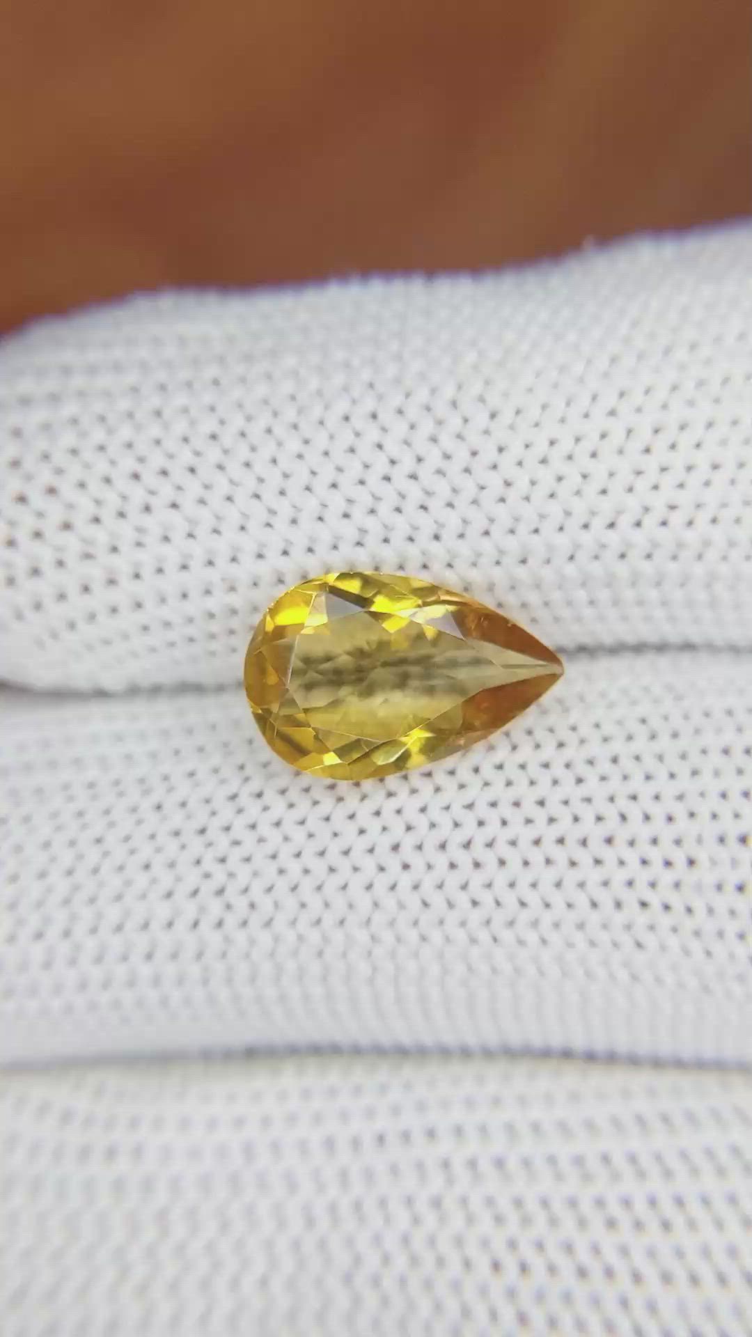 2.83 Ct. Citrine from Brazil Size Video