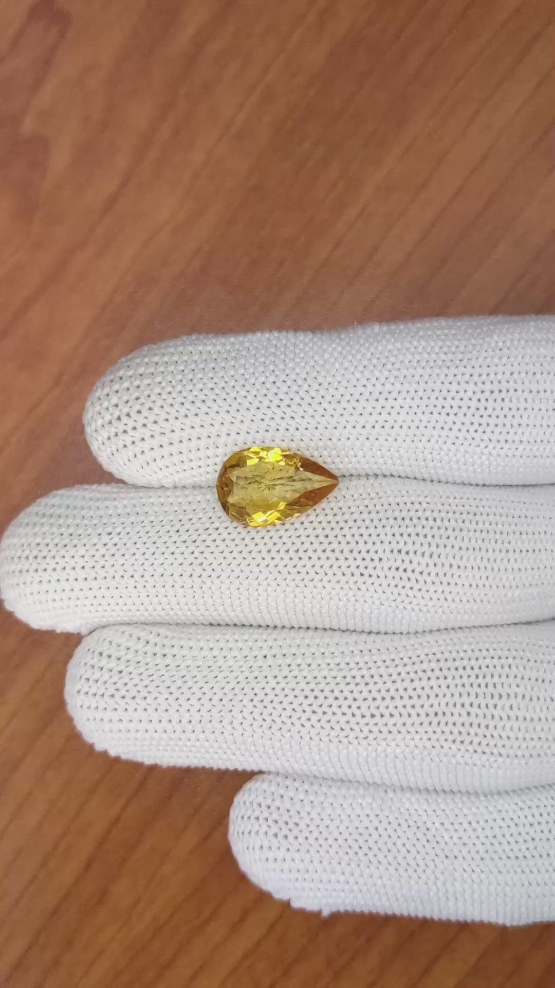 2.83 Ct. Citrine from Brazil Size Video