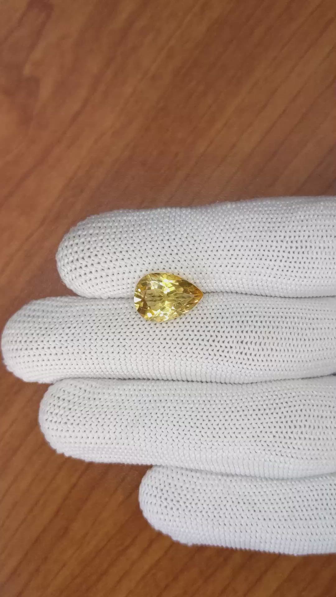 3.54 Ct. Citrine from Brazil Size Video
