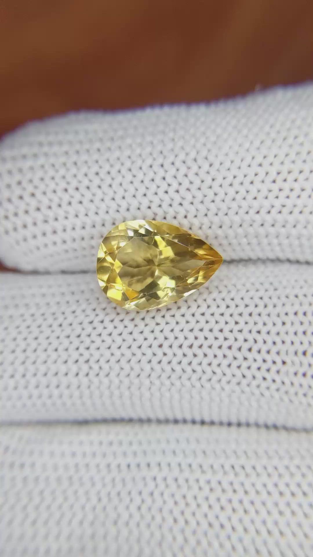 3.54 Ct. Citrine from Brazil Size Video