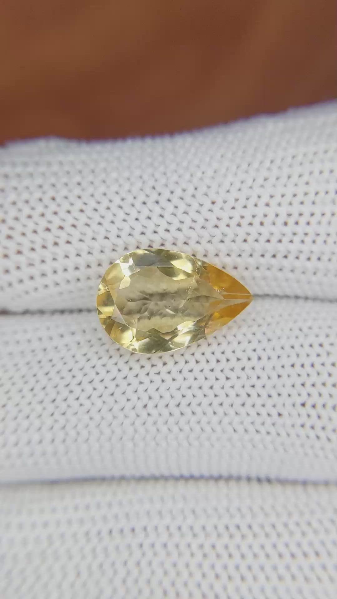 3.77 Ct. Citrine from Brazil Size Video