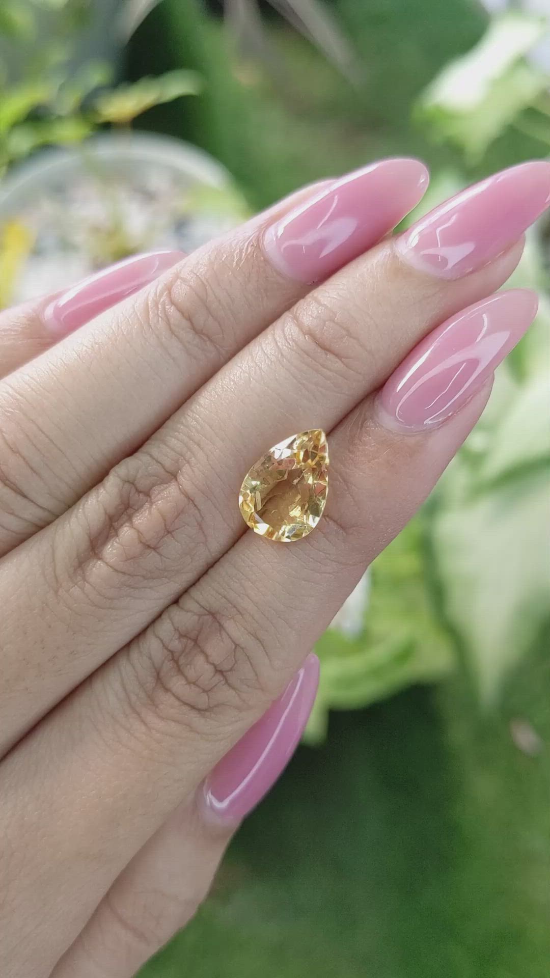 2.97 Ct. Citrine from Brazil Size Video