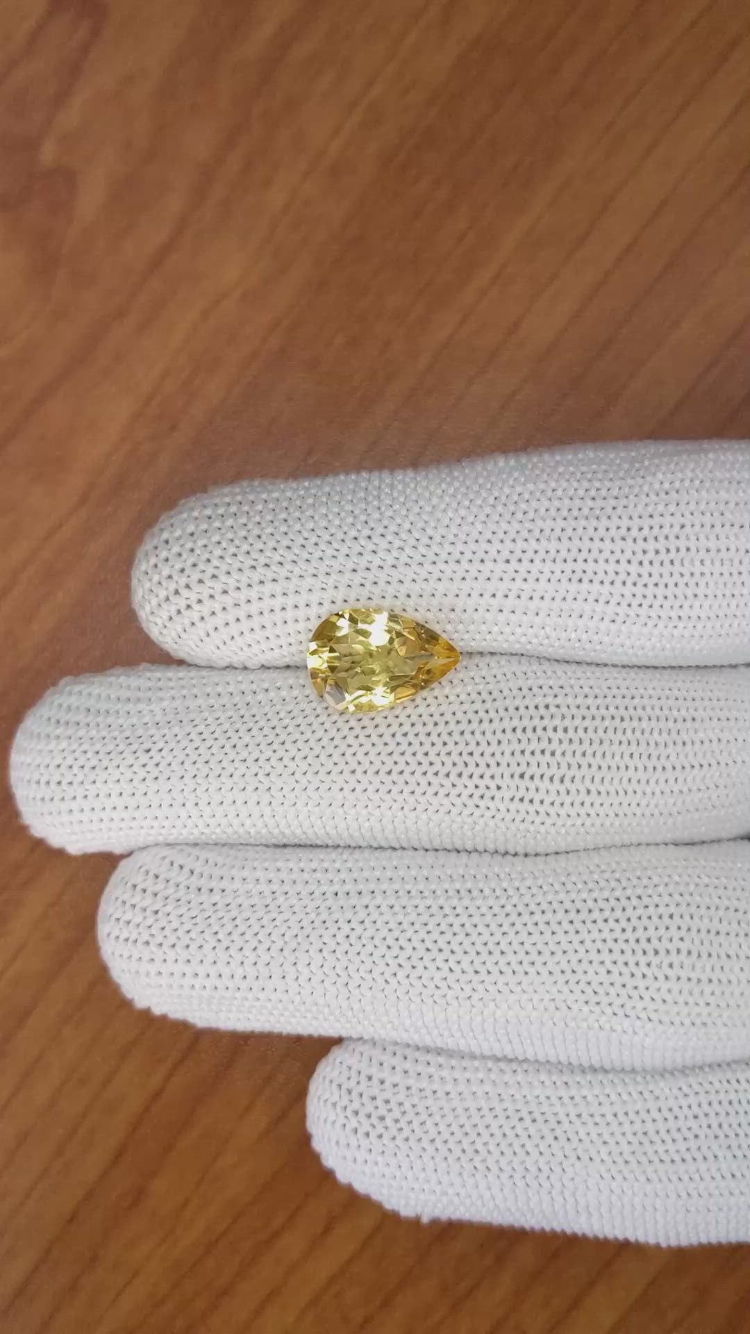 2.97 Ct. Citrine from Brazil Size Video