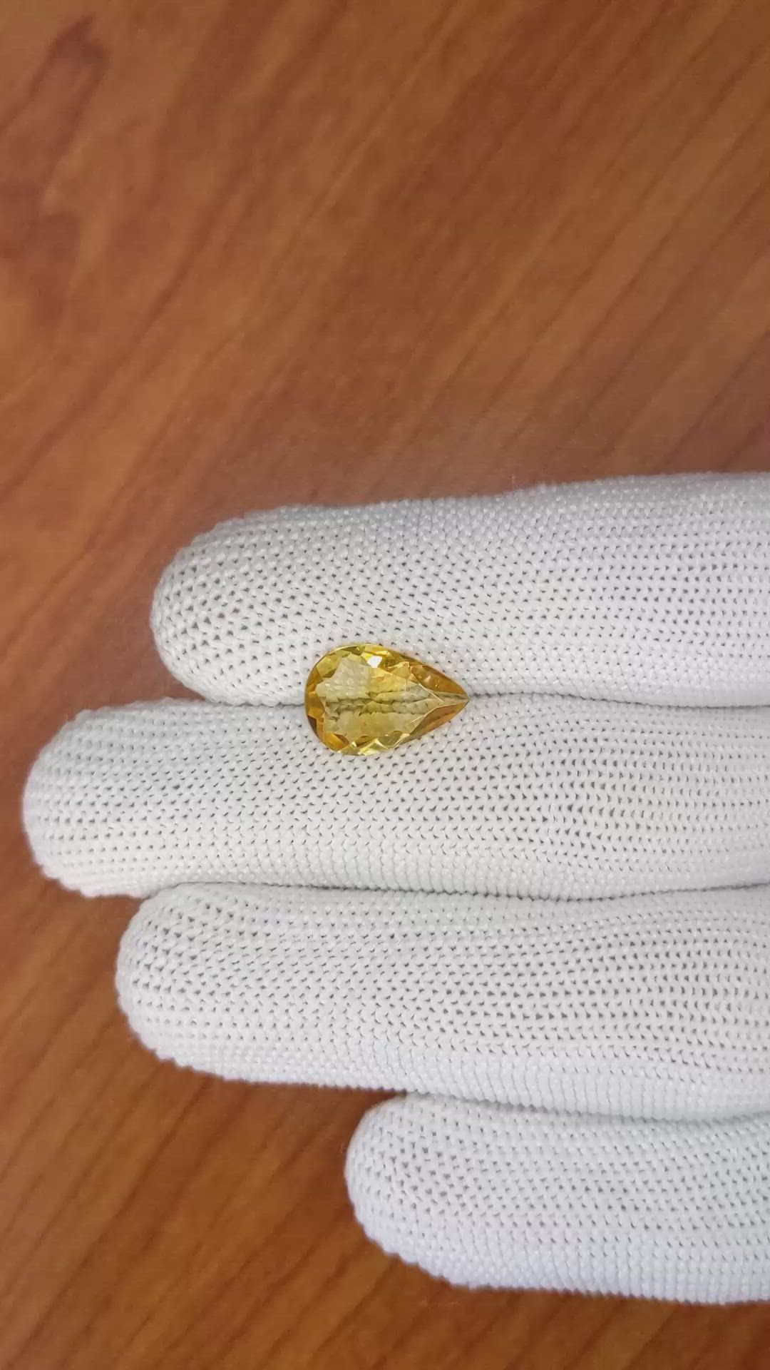 2.93 Ct. Citrine from Brazil Size Video