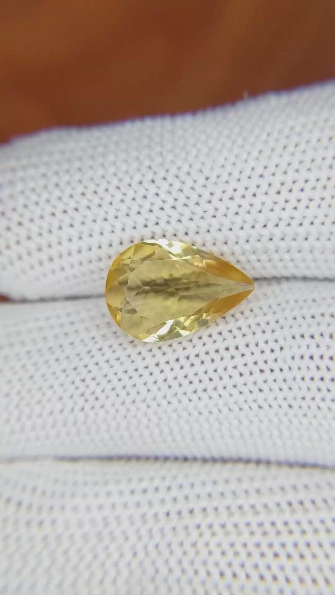 3.22 Ct. Citrine from Brazil Size Video