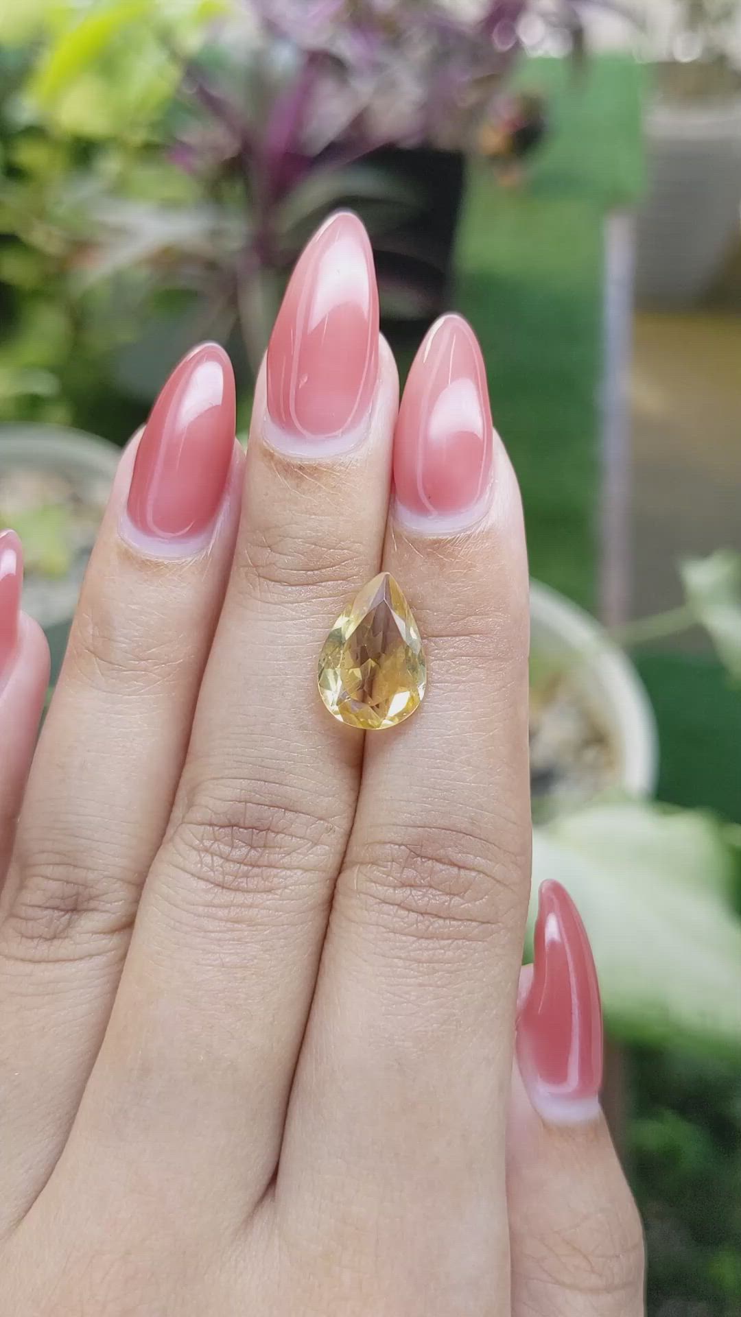 3.22 Ct. Citrine from Brazil Size Video