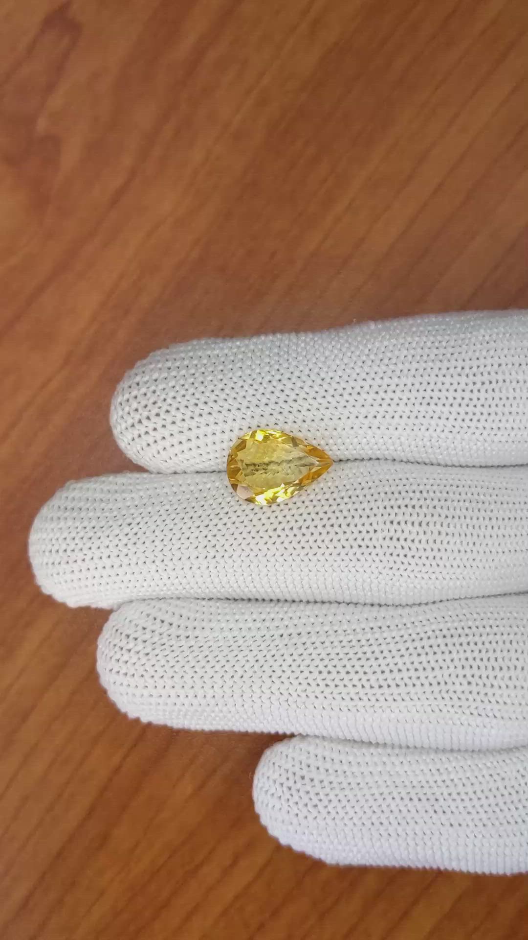 2.87 Ct. Citrine from Brazil Size Video