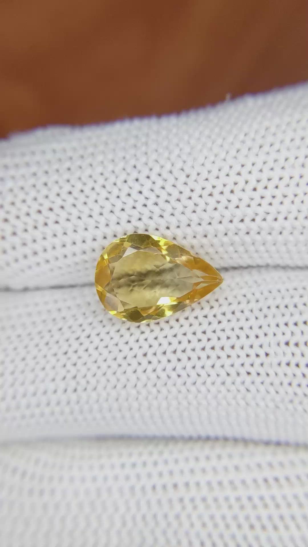 2.87 Ct. Citrine from Brazil Size Video