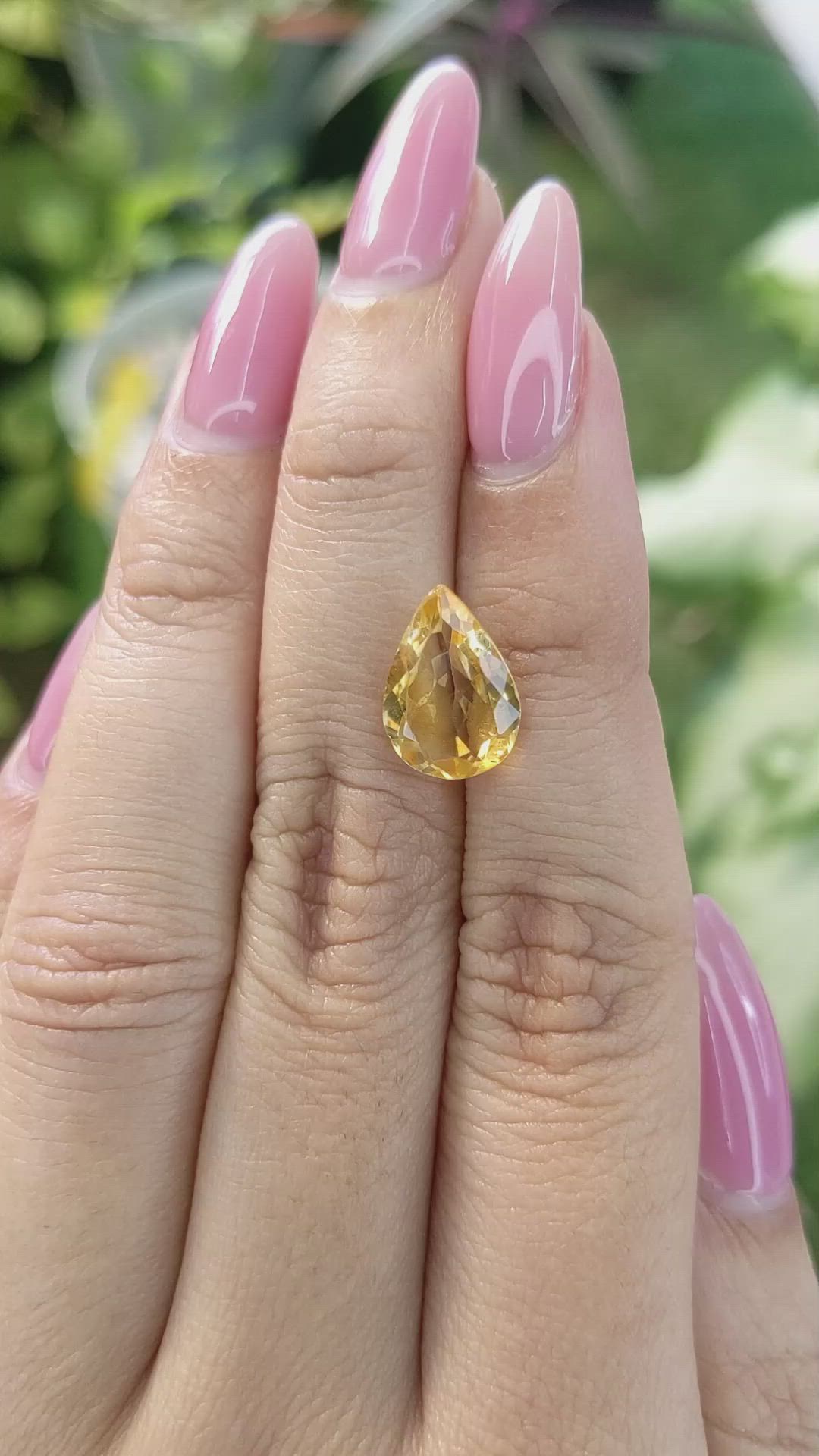 2.87 Ct. Citrine from Brazil Size Video