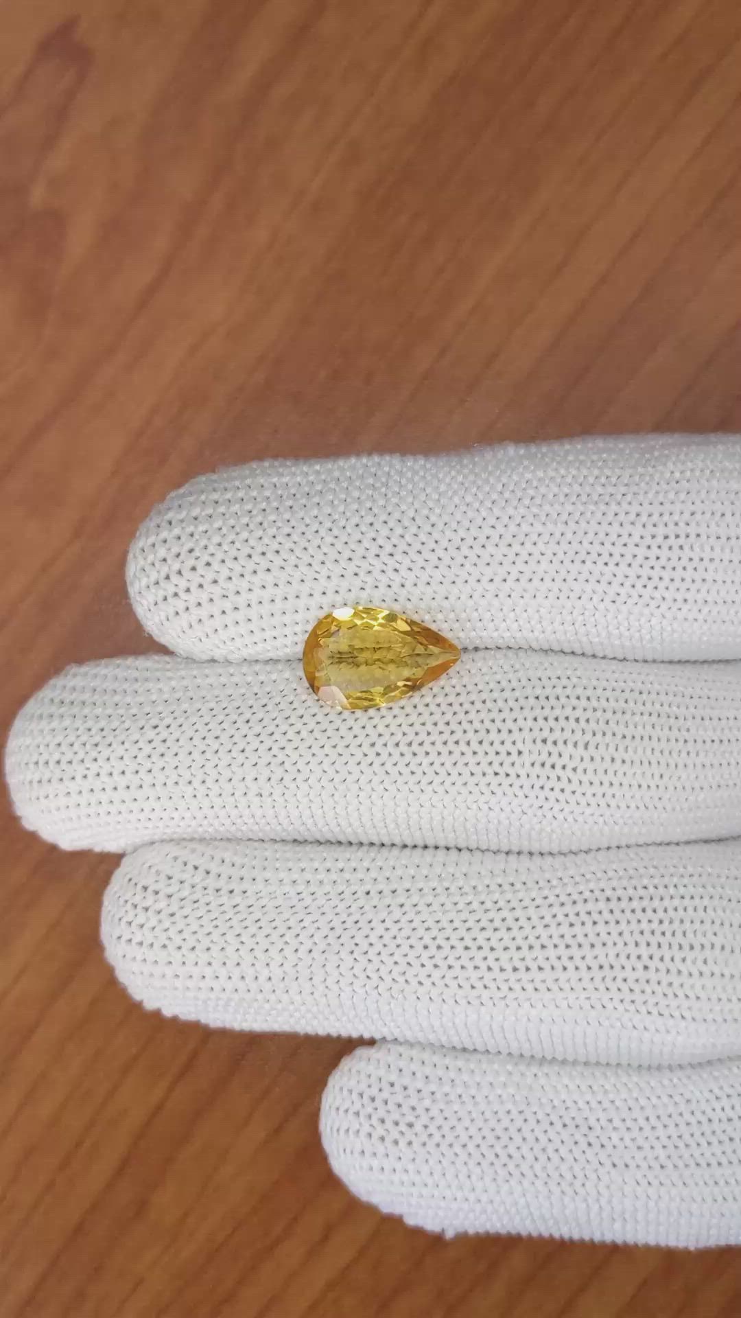 2.35 Ct. Citrine from Brazil Size Video