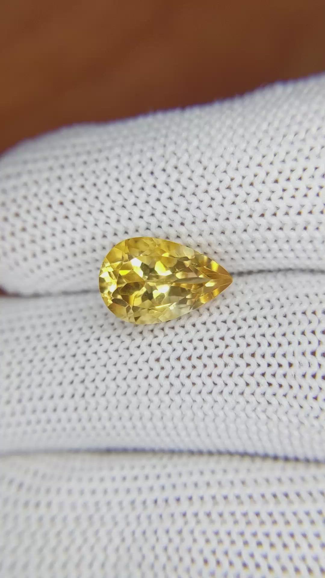 3.20 Ct. Citrine from Brazil Size Video
