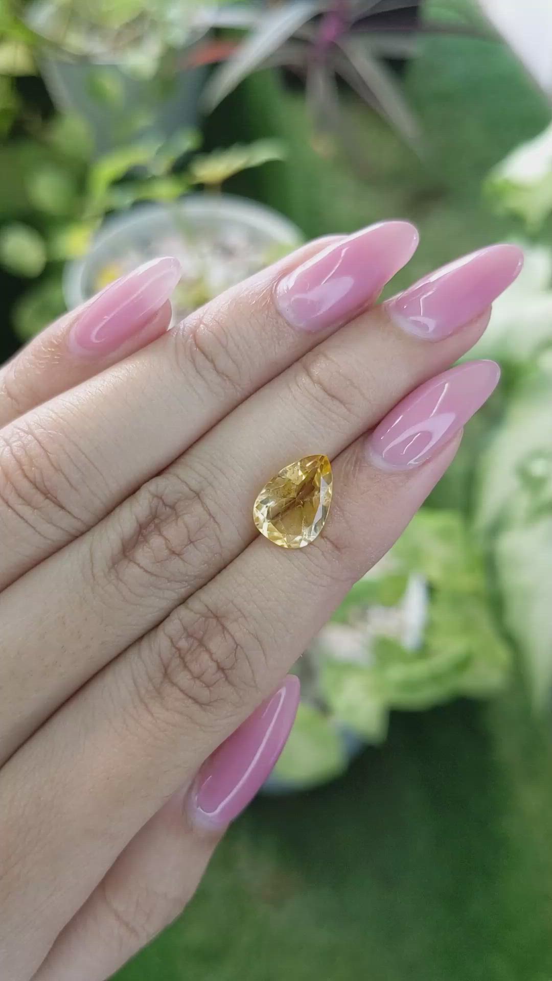 2.88 Ct. Citrine from Brazil Size Video