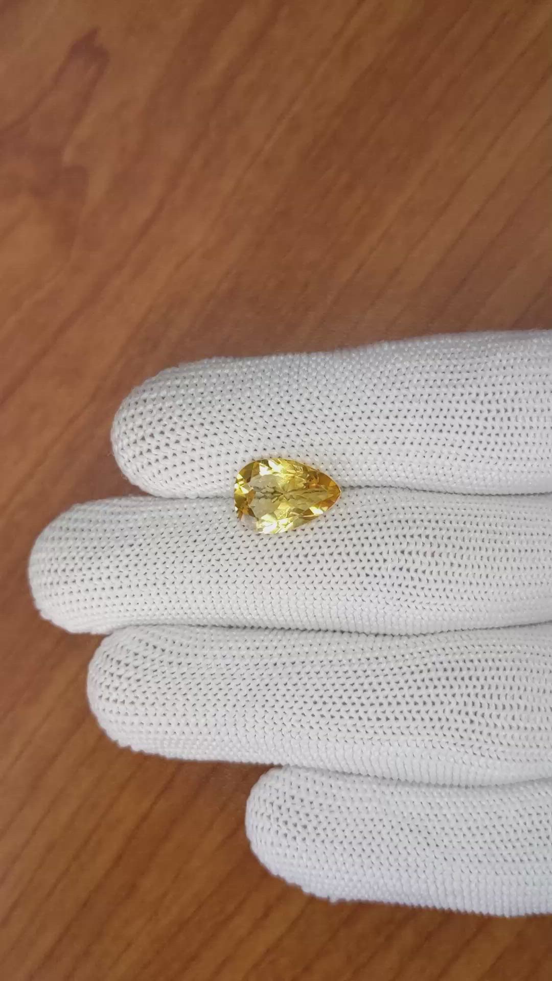 2.88 Ct. Citrine from Brazil Size Video